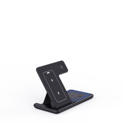 15W 3 In 1 LED Fast Wireless Charger Stand Foldable Charging Station For Smart Phone 16 15 14 IWatch Airpods Pro