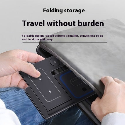 15W 3 In 1 LED Fast Wireless Charger Stand Foldable Charging Station For Smart Phone 16 15 14 IWatch Airpods Pro